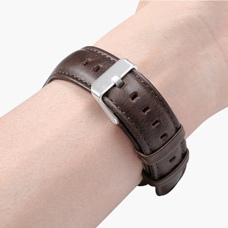 Ремешок из натуральной кожи для часов FitBit Charge 2 сменные ремешки для часов Pulsera браслет с стальной пряжкой