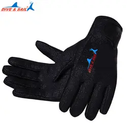 Для мужчин Для женщин 1,5 мм неопреновые перчатки для дайвинга полный палец Anstislip Подводное перчатки для подводной охоты теплый серфинг