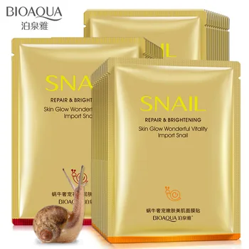 

Snail Secretion Filtrate Moisturizing Face Facial Mask Fresh Anti-Acne Plant Extract Oil Control Hydrating Sheet Face Mask