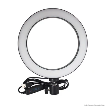 

Photography Dimmable LED Selfie Ring Light Video Live Photo Studio Light With Phone Holder USB Plug Tripod