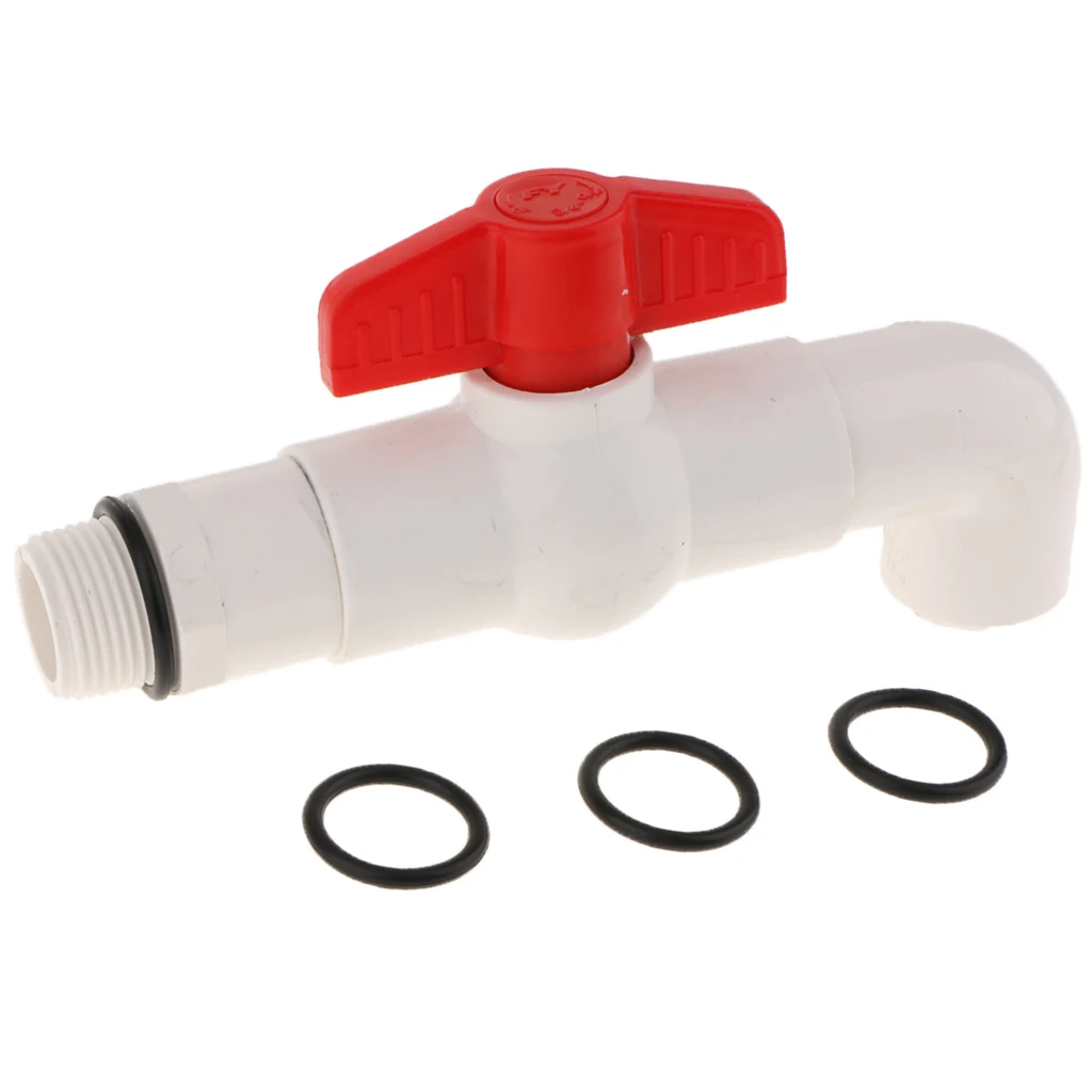25mm Outlet Plastic Drum Barrel Spigot Faucet Taps for Water 90 Degree DN20 (3/4inch) Connection