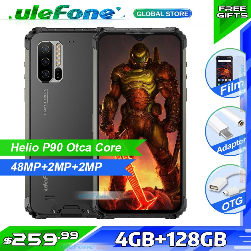 Ulefone Armor 7E IP68 Rugged Smartphone 4GB+128GB Waterproof Mobile Phone Android 9.0 Octa Core NFC 48MP AI Camera Wireless|Cellphones| - AliExpress