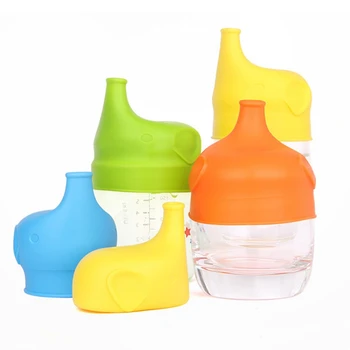 

Kid Toddler Baby Portable Spill-Proof Cartoon Silicone Reusable Cup Cover Lid for Baby Drinkware Feeding Cups