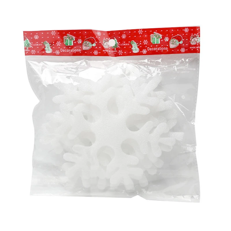 DIY foam Fake Snowflakes Christmas ornaments winter snow decoration Home Christmas Party New Year Xmas Tree Pendants Hanging Decoration Window Decoration 1 Pack