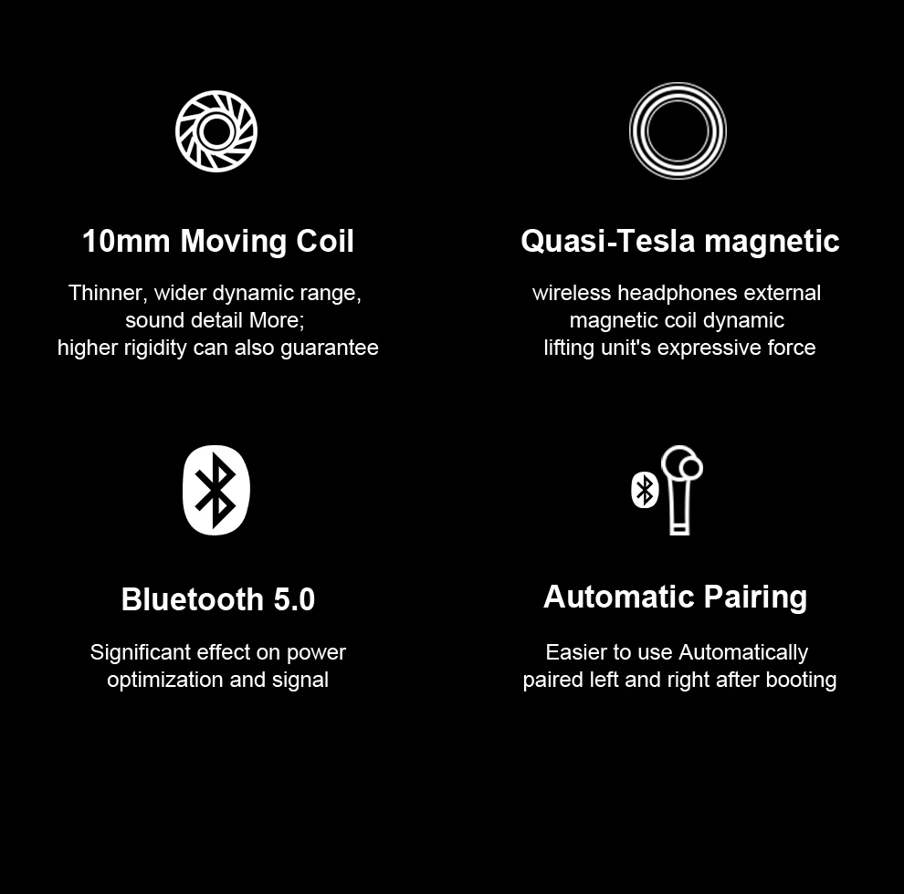 WHIZZER TP1S tws True wireless sport earphone Bluetooth 5.0 Mini in Ear Stereo Headset  earphones Earbuds Wireless with mic