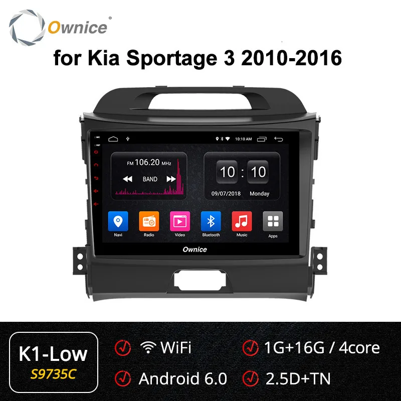 Ownice K1 K2 K3 8 ядерный Android 9,0 Автомобиль Радио DVD плеер с JPS и навигацией DVD для KIA sportage 2010 2011 2012 2013 2G Оперативная память 32G Встроенная память