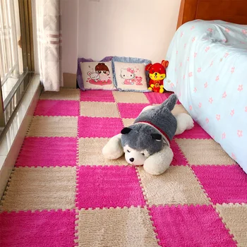 

Sponge mats, floor blocks, foam floor mats, 10pcs, large puzzle pieces, plush surface stitching, square carpet, bedroom full