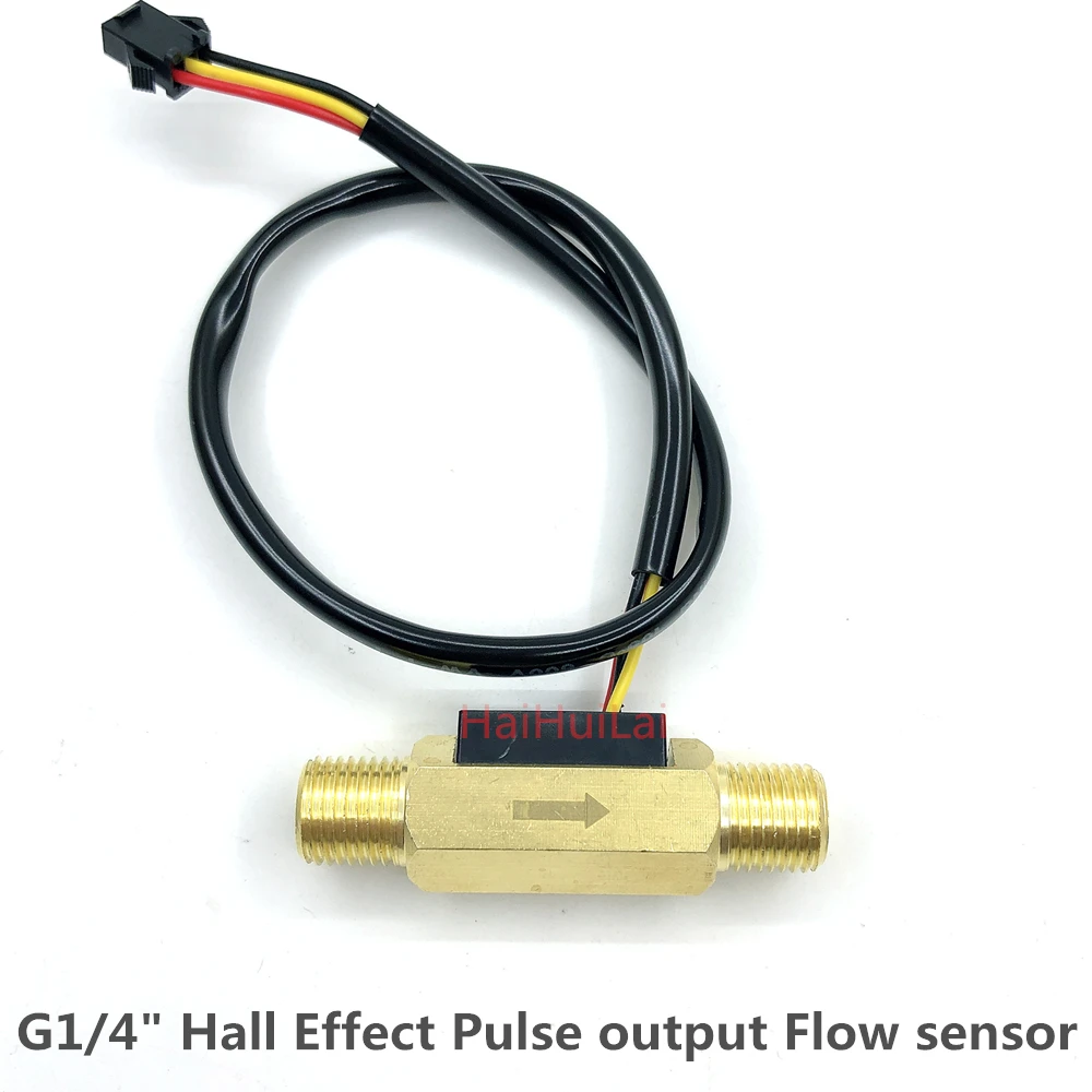 G1/4" BSP Hall Effect Flow Sensor Water 0.35-3.0L/min Turbine Flowmeter water flow sensor