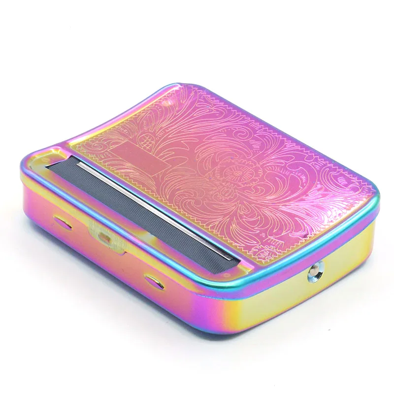 70/78mm Metal Rolling Machine Cigarette Tobacco Roller Box Case weed rainbow silver Accessories for smoking glass bong | Дом и сад