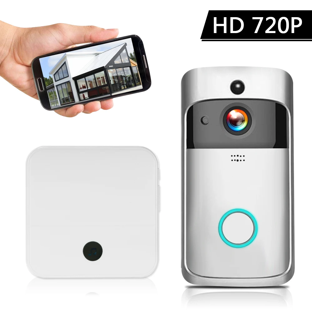 HD 1080P беспроводной видеодомофон Wi-Fi видео дверной телефон Визуальный дверной звонок умный wifi дверной Звонок камера для квартиры ИК сигнализация