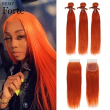 Cheap Remy Forte Straight Hair Bundles With Closure Blonde Bundles With Closure Brazilian Hair Weave Bundles 3/4 Bundles Orange hair Cheap Remy Forte Straight Hair Bundles With Closure Blonde Bundles With Closure Brazilian Hair Weave Bundles 3/4 Bundles Orange hair
