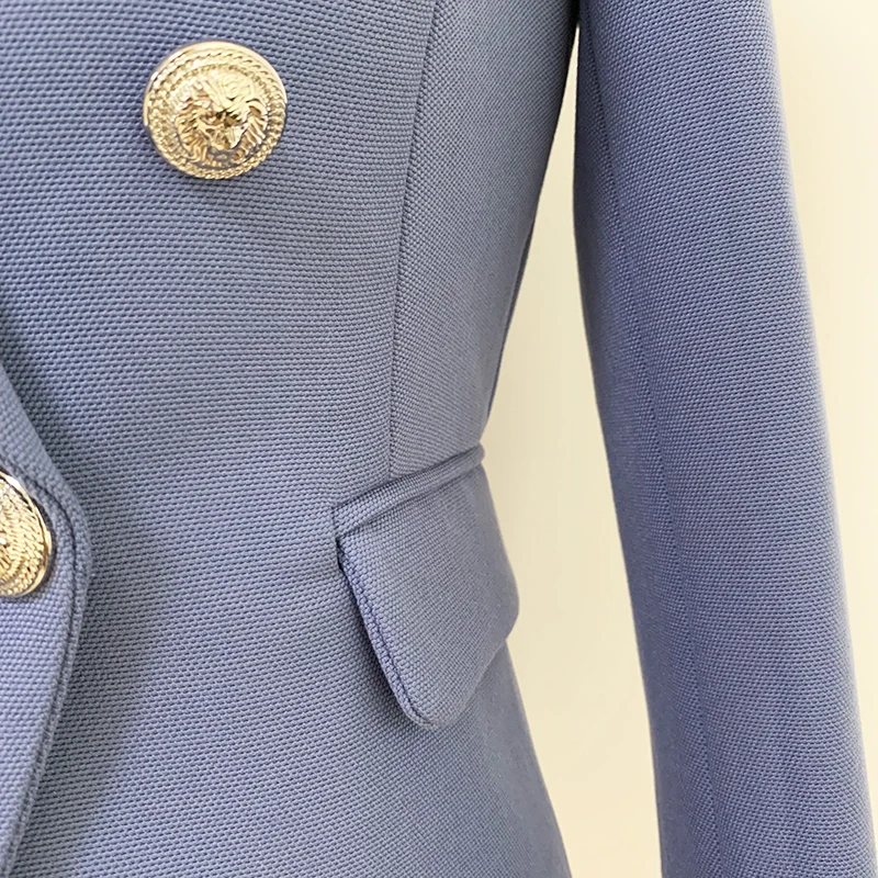 Высокое качество, новейшая мода, дизайнерский Блейзер, женский двубортный Блейзер на кнопках со львом, пиджак