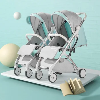 

Twins Stroller light two baby stroller umbrelle poussette folding portable trolley baby carriage light Detachable free shipping
