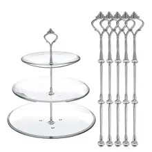 5 шт., подставка для подноса из цинкового сплава, прочный держатель для подноса на вечерние, свадебные, на день рождения