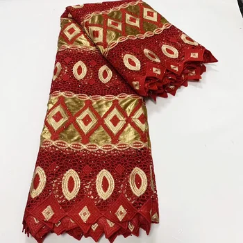 

African Water soluble Guipure lace fabric 2020 Embroidery Color Soft Velvet fabric pattern for Lace Women dress C796