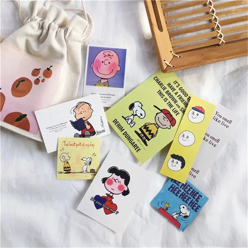 8 шт. Ins Peanuts Rogue Dog, милая мультяшная доска для карт, доска для сообщений, доска для фотосъемки, настенные украшения, визитная карточка, дисплей