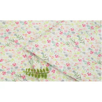 

Half yard import plain cotton fabric with fresh little flower print, handmade DIY garment dress children cloth CR-484