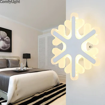 

modern Minimalism creative wall lamp lights led indoor bedside children Bedroom Living Room lighting snow wall sconces Kitchen