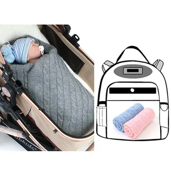 

Baby Blanket Swaddle Knitted Woolen Newborn Baby Blankets Super Soft Wrap Infant Swaddle for Toddler Bath Towel Blanket Bedding