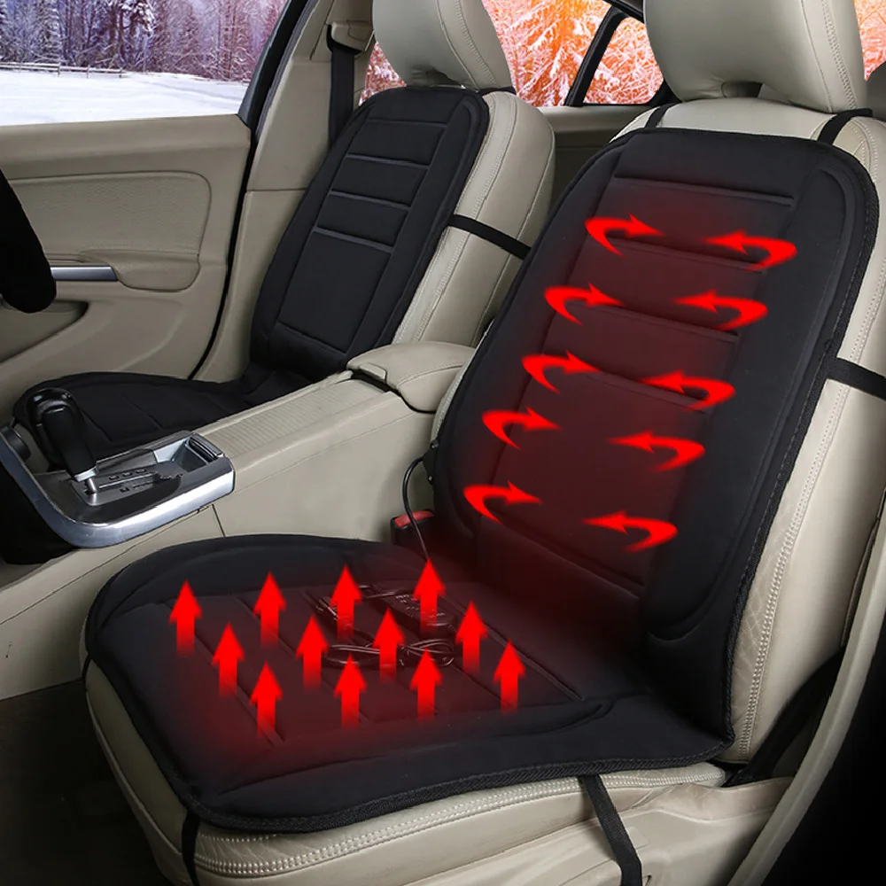 Fast Warmer 12V Car Heating Seat Cover Heated Cushion Hot Car Pad Cover use for Cold Weather and Winter Driving Heat Covers