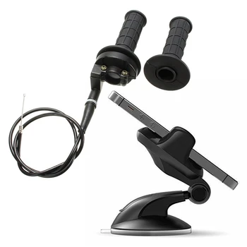 

22mm Twist Throttle Hand Grip & Cable for ATV Quad Pit Dirt Bike 50 to 190 Cc with Car Cell Phone Holder