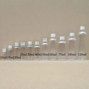 

100pcs 40ml transparent aluminum cap bottles,Refillable bottles, cosmetic packaging, medical bottles Liquid soap Shower Gel