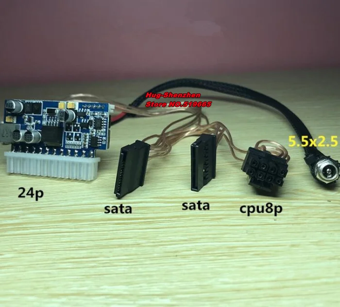 Fonte de Alimentação para pc Atx Fonte de Alimentação para Computador Mini Itx 1624v com Entrada de 200w Pico Atx e 24 Pinos - Imagem 3