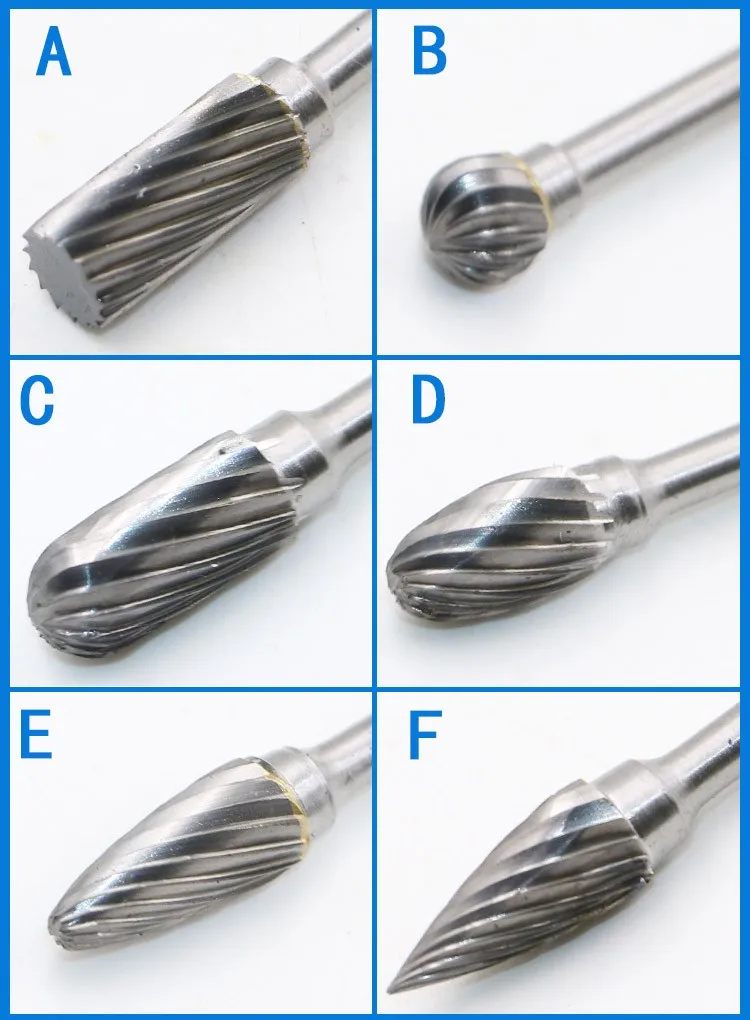 10pcs/set Tungsten Carbide Rotary Burrs Set Dremel Accessories for Rotary Tools Milling Cutter Engraving Bits LT401