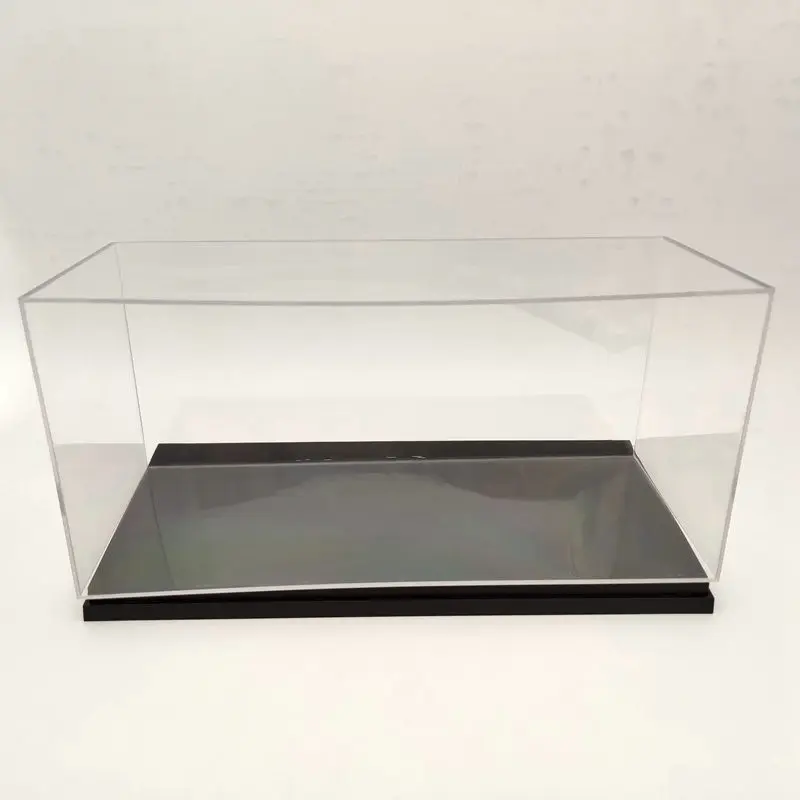 34cm Acrylic Case Display Box Transparent Dustproof with Black Base 1/18 Scale Car Models Toys Gifts