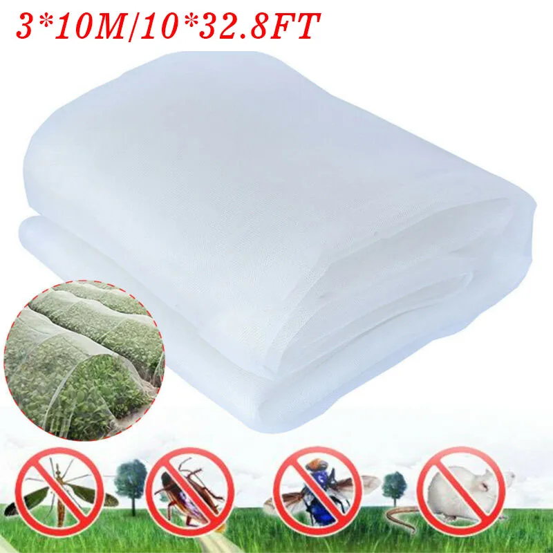 

1pcs Garden Vegetables Net Avoid Mosquito Insects Netting Barrier White 3*10m Garden Net Accessories