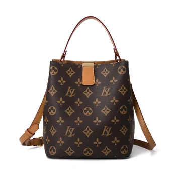 

Genuine Leather Shoulder Bucket Bag 2020 Fashion Women Purses and Handbags Luxury Designer High Capacity Casual Totes Louis Bags
