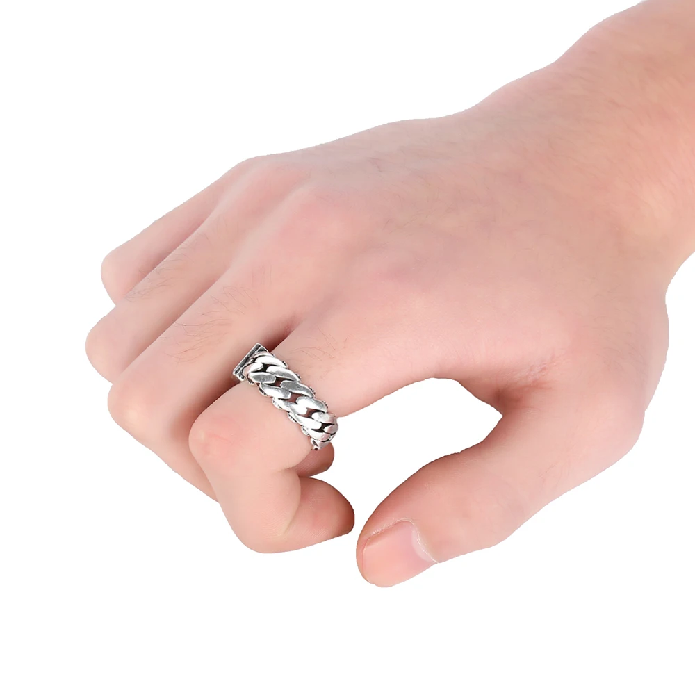 Горячая Распродажа, тонкое кольцо на палец, древнее серебряное кольцо в стиле панк с Буддой, змеиная цепь, кольцо для крутых мужчин