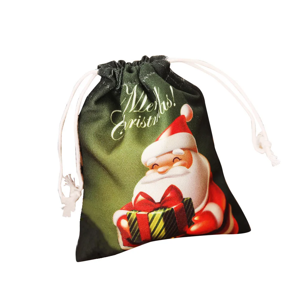 Рождественский Подарочный мешок, сумка для конфет с принтом, детская одежда, подарок, сумка для яблока, Рождественское украшение для дома, Sac cadeau de noel# L5