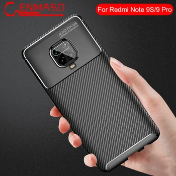 

For Xiaomi Redmi Note 9S Case Luxury Carbon Fiber TPU Soft Cover For Redmi Note 9 8 CC9 Pro A3 lite K30 K20 Shockproof Back Case