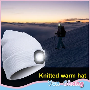

LED Lighting Cap Illuminate Hat Autumn Spring Warm Beanies Fishing Running Beanie Hat Men Women Camping Climbing Glow Caps