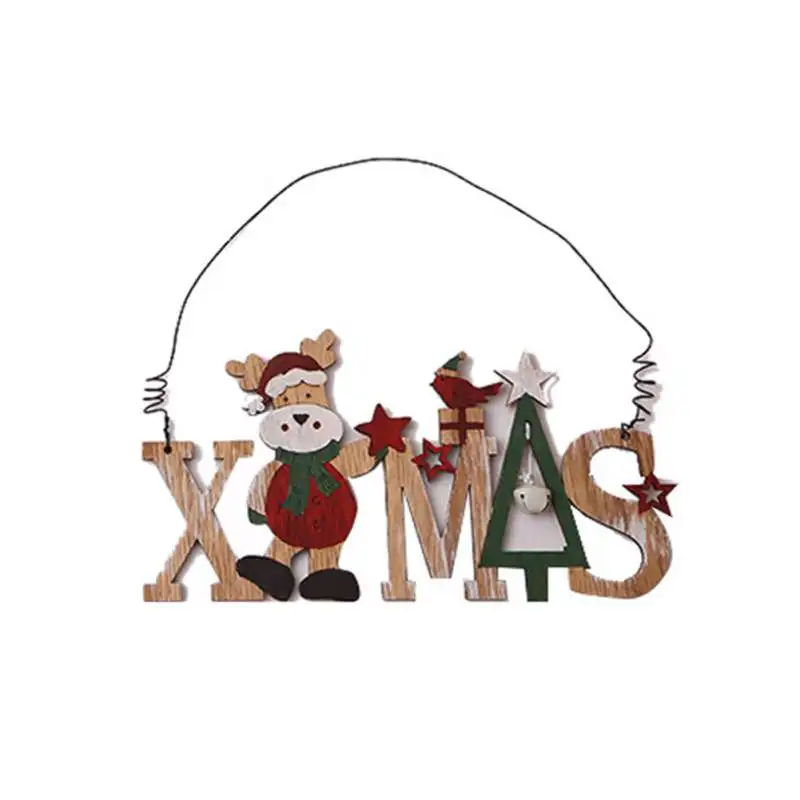 X-Mas висячие украшения для рождественской елки украшения буквы деревянный знак маленькие подвесные украшения