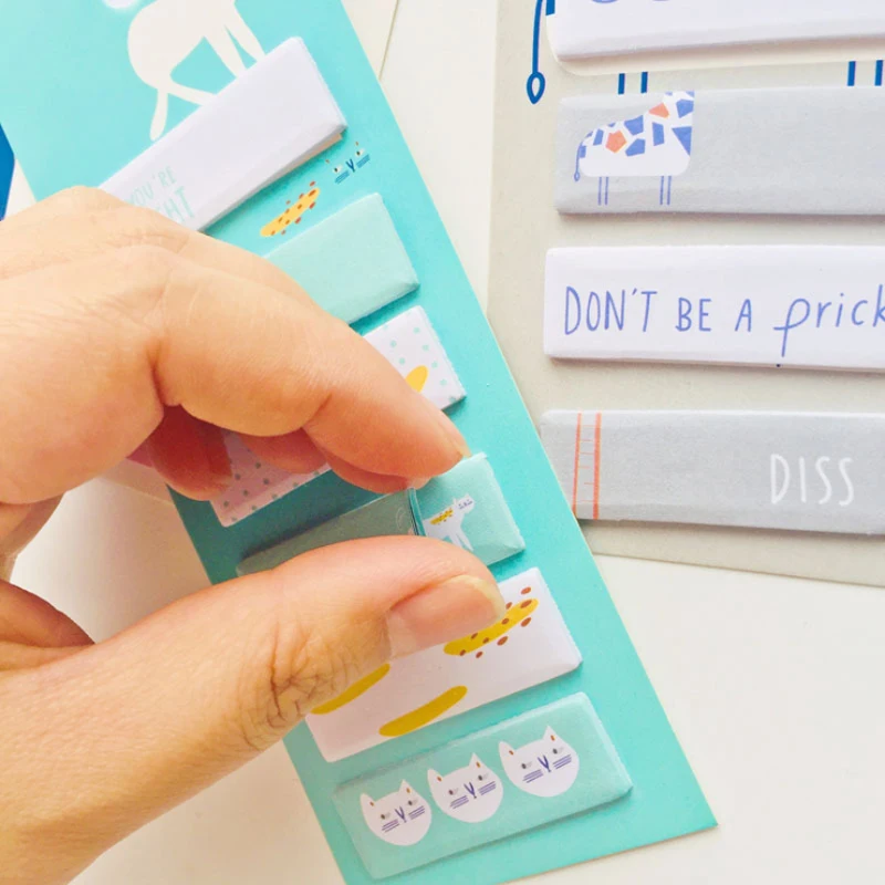 

30packs Colorful Cartoon Animals Memo Pad Sticky Notes Name stickers Note Paper Stickers School Supplies