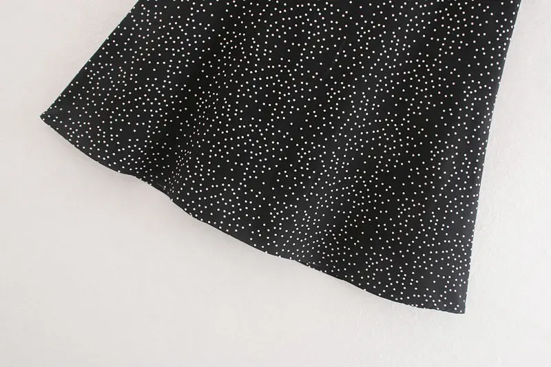 Винтаж стильный Polka Dot Офисные женские туфли миди юбка женская модные трапециевидной формы и на молнии сбоку; женские юбки Повседневное Faldas Mujer