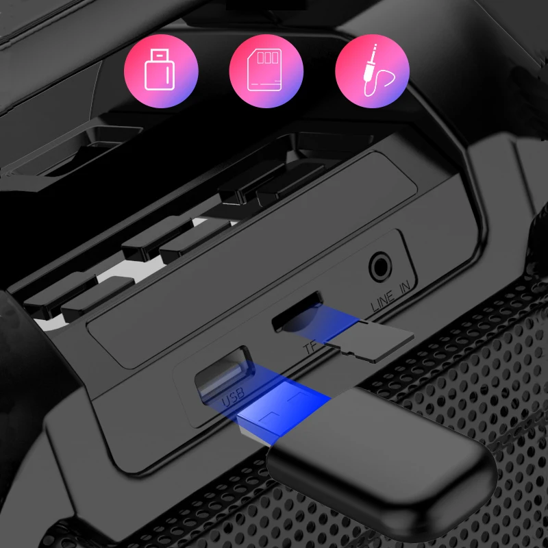 Портативный bluetooth динамик высокой мощности стерео громкоговоритель Саундбар открытый Супер Бас Звук Поддержка FM TF карта U диск воспроизведения