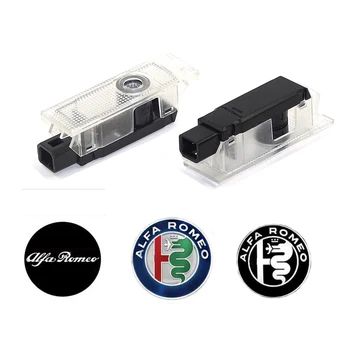 

1pair for Alfa Romeo LED Car Door Welcome Light Logo Projector Giulia Giulietta Mito Stelvio Brera 147 156 159