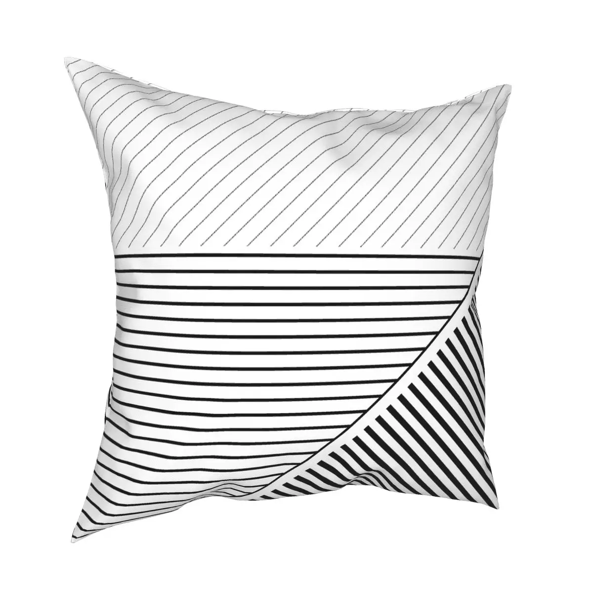

Black And White Geometric Lines Pillowcase Home Decor Modern Abstract Cushion Cover Throw Pillow for Home Polyester Leisure