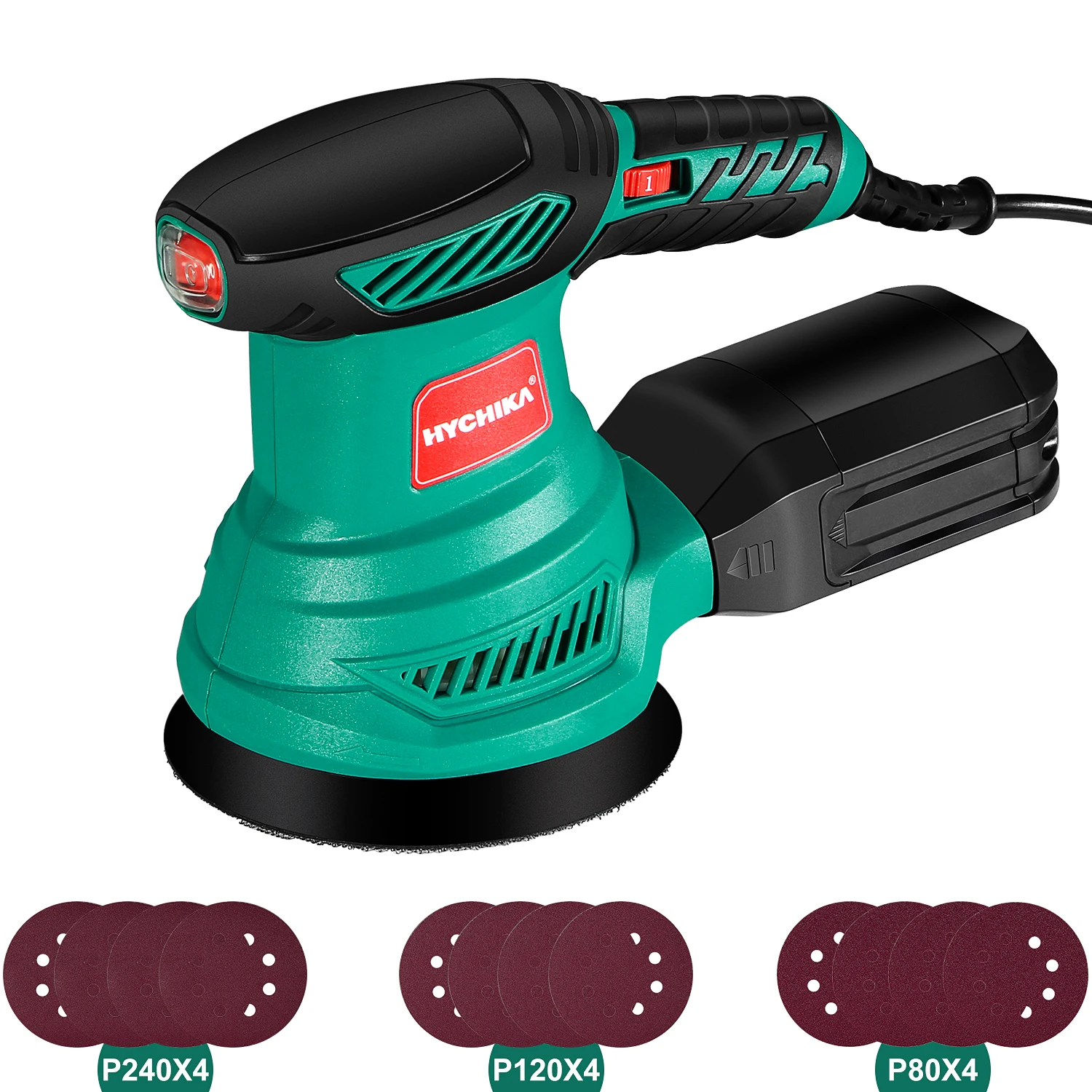 HYCHIKA lijadora eléctrica Orbital de 300W, máquina de arena aleatoria con  12 papeles de lija, fuerte pulidora de recolección de polvo de 120V/230V| Lijadoras| - AliExpress