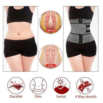 

Neoprene Waist Trainer Corset Sweat Belt For Women Weight Loss Compression Trimmer Workout Fitness