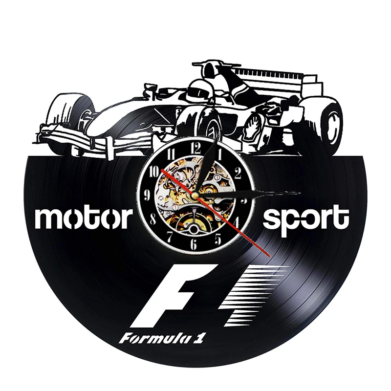 McLaren Formula 1 виниловые настенные часы современный дизайн гоночный автомобиль F1 тема 3D украшение настенные часы настенные домашние декоративные часы