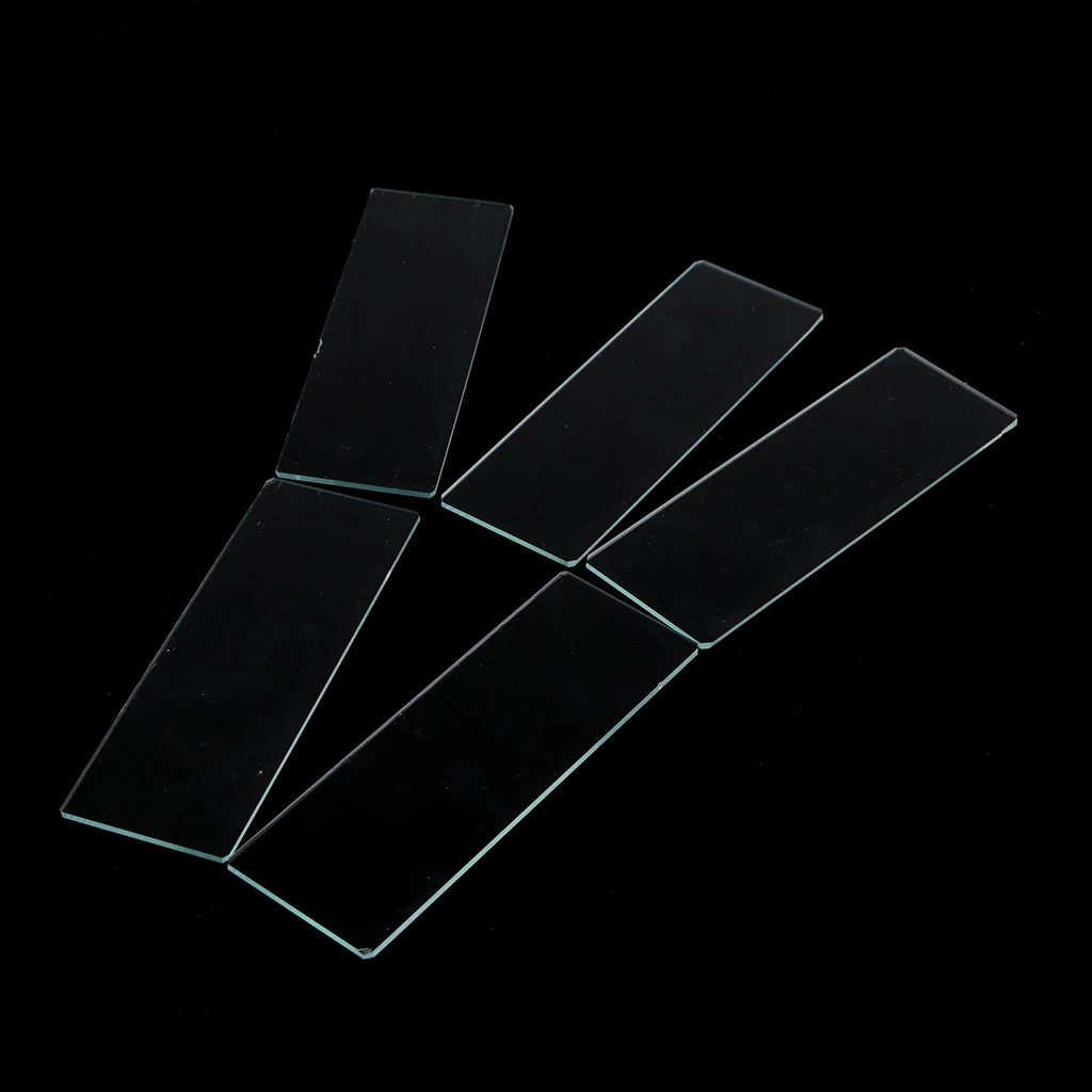 50pcs Glass Pre-cleaned Microscope Slides Ground Edge Kids Basic Biological Science Education 50pcs 1x3inch