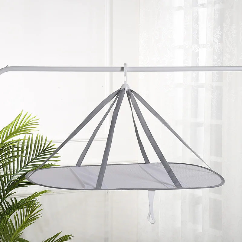 1pc Foldable Clothes Drying Net Basket Socks Underwear Sweater Drying Net Hanging Clothing Drying Basket Organizer Protect Cloth 4