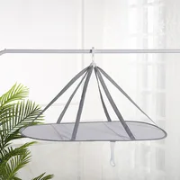 Household Laundry Basket Sweater Flat-Lay Drying Net Anti-Deformation Breathable Foldable Clothes Net Three-Layer Drying Rack 1