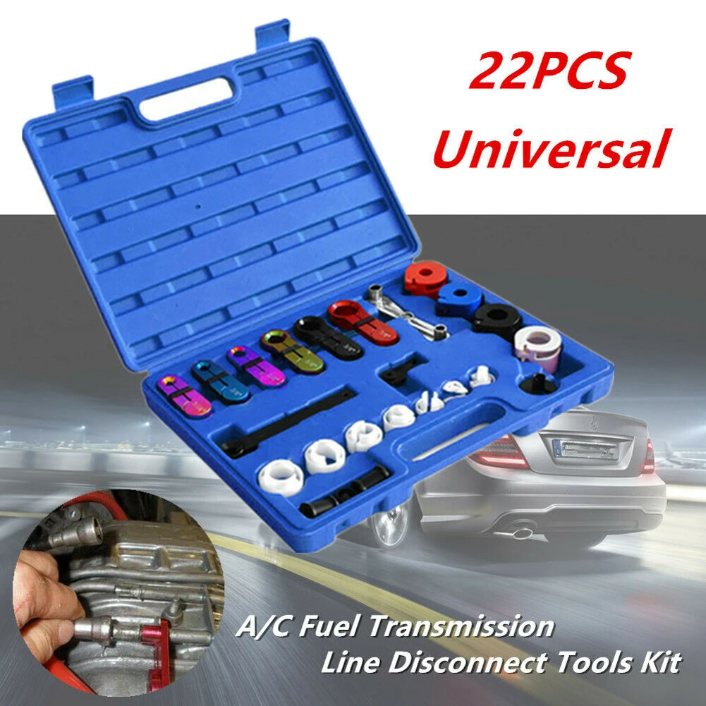 

22pcs Parts With Case A/C Fuel Transmission Car Universal Truck Durable Disconnect Tool Set Professional Metal Quick