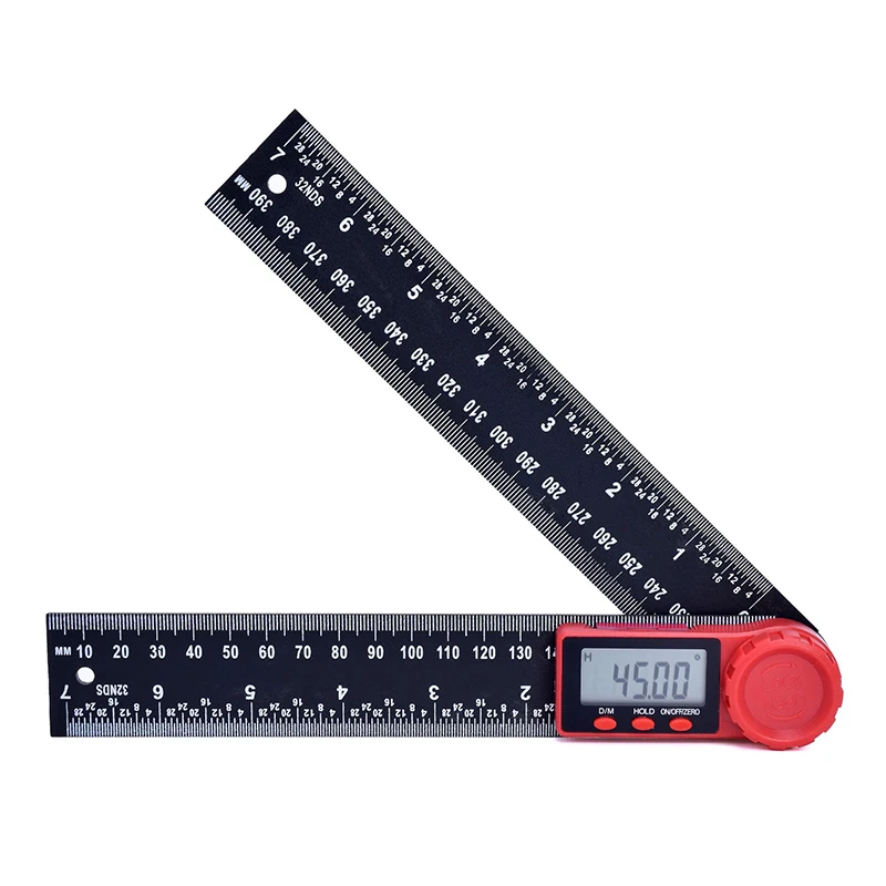 2 in 1 Digital Angle Ruler 0-200mm/0-300mm Level Ruler 360 degree Goniometer Electron Protractor Angle finder Measurement
