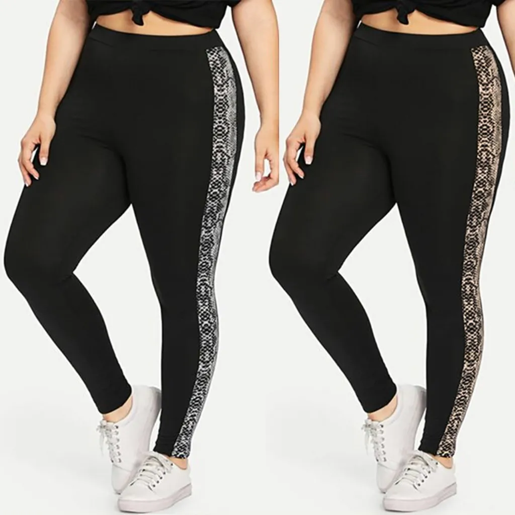 

Women Plus Size Leopard Elastic Fitness Sport Gym Leggings Yoga Athletic Pants yoga pants spodnie damskie спортивные штаны New